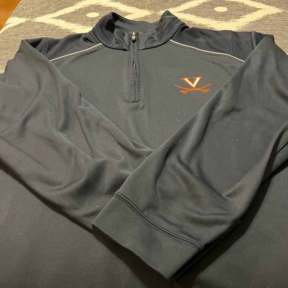 Mens CUTTER & BUCK DryTec 1/4 Zip Pullover, Navy XXL